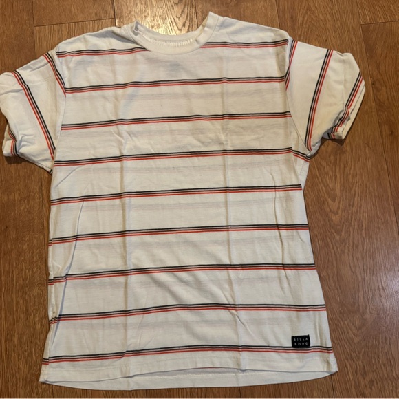 Billabong Cream and Black Striped Short Sleeve Tee - Picture 1 of 5